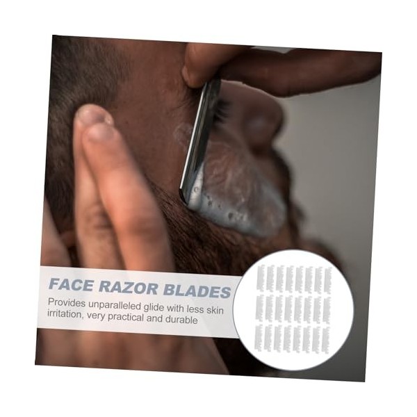 FOMIYES 500 Pcs Lame De Rasoir Hommes Sécurité Barbershop Cutter Corps Visage Cutter Barbe Rasoir Lame Hommes Rasage Droit Ra