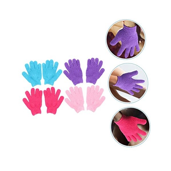 EVANEM 8pcs Gants de Gommage de Bain Gant de toilettage Serviettes de Spa for Le Corps Gant de Bain Gants de Bain exfoliants 