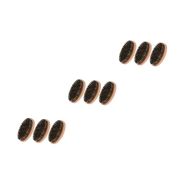 minkissy 12 Pièces Brosse À Barbe Accessoires De Voyage DAllaitement Outils En Bois Blaireau À Barbe Brosse À Poils De Sangl