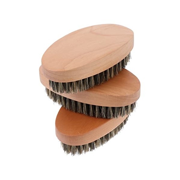 minkissy 12 Pièces Brosse À Barbe Accessoires De Voyage DAllaitement Outils En Bois Blaireau À Barbe Brosse À Poils De Sangl