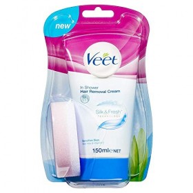 VEET Lot de 6 Crèmes Dépilatoire Sous la douche - Peaux Sensibles Tube de 150 ml
