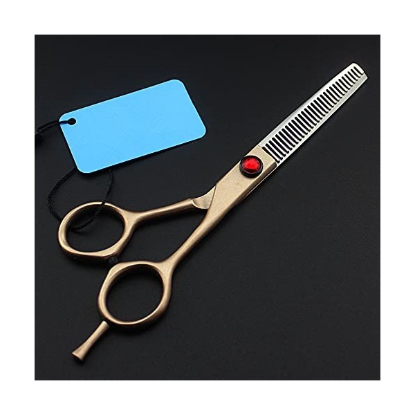Ciseaux de coupe de cheveux, 6 , ensemble de ciseaux à cheveux professionnels en acier doré, ciseaux de coupe de cheveux, c