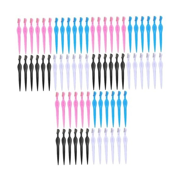 FRCOLOR 72 Pièces Grattoir À Sourcils Rasoirs Professionnels Tondeuse Outil De Rasage Du Visage Rasoirs Pour Le Visage Pour F