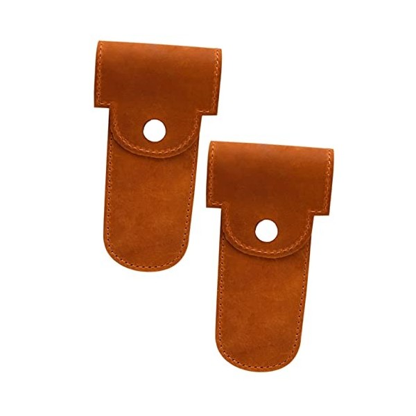 LALAFINA 10 Pcs Case Home Shaver Sleeve Bag Pu Razor Barber Portable Pouch Vintage For Protective Travel Leather Manual Safet