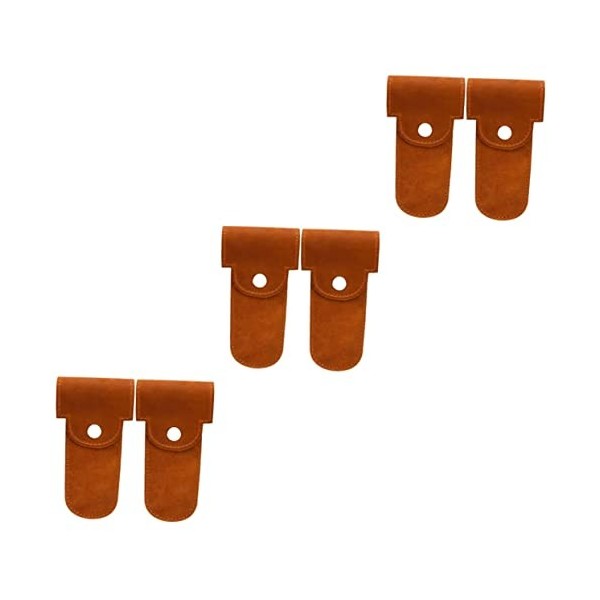 LALAFINA 10 Pcs Case Home Shaver Sleeve Bag Pu Razor Barber Portable Pouch Vintage For Protective Travel Leather Manual Safet