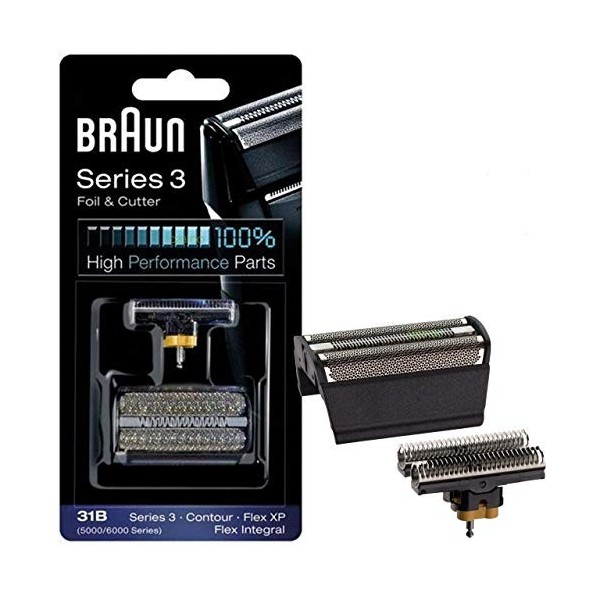 BRAUN - Grilles 31B/Series 3 pour rasoir Contour, Flex XP, Flex Integral