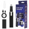 Nose Hair Trimmer For Men And Ears Finisher Men - Tondeuse Nez Oreilles Homme Rechargeable Batterie Secteur Femme, Rasoir à N