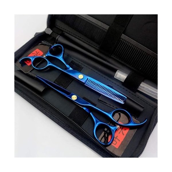 Ciseaux de coiffure professionnels super tranchants, Kit doutils de 5.5 pouces, ensemble combiné de ciseaux de barbier fins,