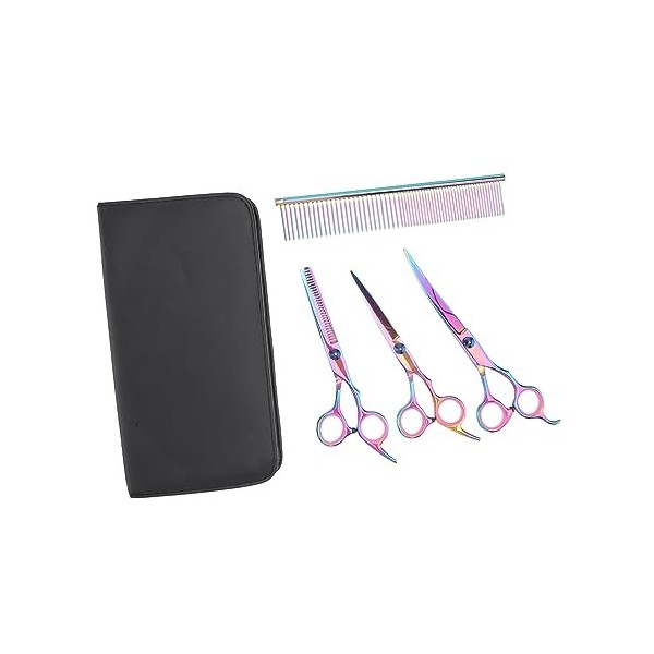 minkissy 4 Pièces Outils De Coiffure Ciseaux En Acier Inoxydable Outils De Salon De Coiffure Peigne À Cheveux Tondeuses Profe