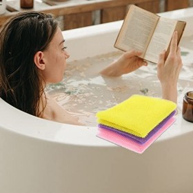 Beavorty 15 Pièces Exfoliant Maille Cheveux Serviettes Pour Femmes Hommes Exfoliant Corps Lavage Net Gant De Toilette Exfolia