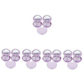 DOITOOL 15 Sets With Of Office Purple Case For Outdoor Mirror Portable Case Holder Solution Pince À Épiler Compact Kit Heart 