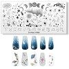 RUNRAYAY Plaque de timbre à ongles en forme de coeur, pochoirs pour ongles sur le thème de la Saint Valentin, pochoirs pour p