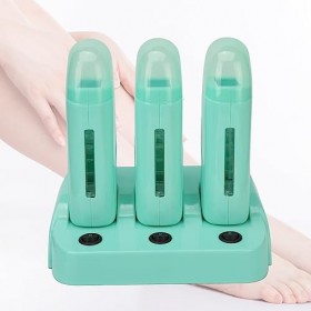 Chauffe-cire Dépilatoire, Chauffe-cire 3 Pièces avec Base pour Salon de beauté pour les Jambes Prise UE 220V 