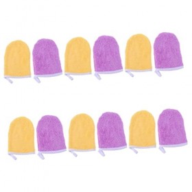 Healifty 12 Pièces Gants Démaquillants Gant Démaquillant Gant De Nettoyage du Visage Gants De Nettoyage en Microfibre Tissu G
