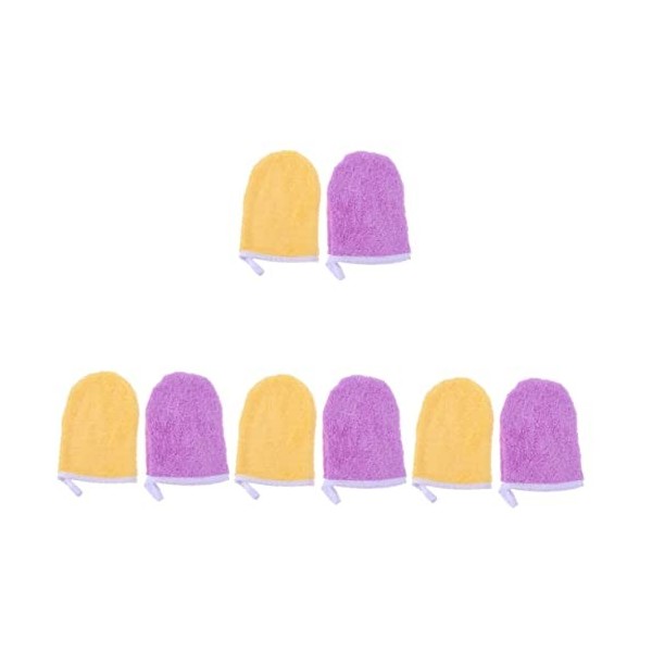 Healifty 12 Pièces Gants Démaquillants Gant Démaquillant Gant De Nettoyage du Visage Gants De Nettoyage en Microfibre Tissu G