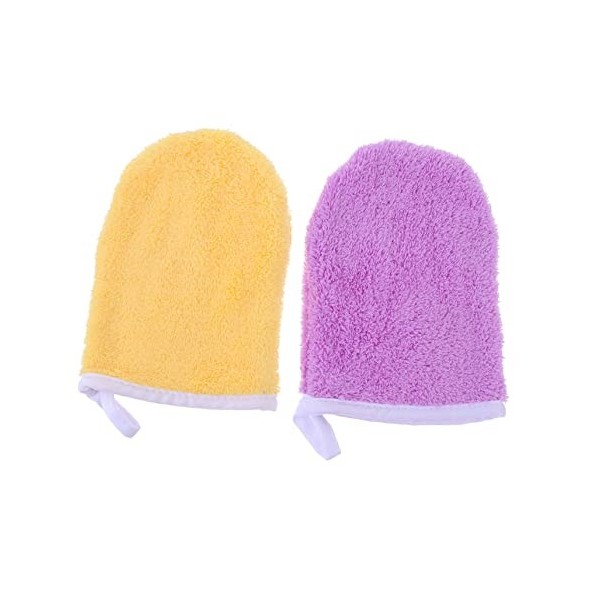 Healifty 12 Pièces Gants Démaquillants Gant Démaquillant Gant De Nettoyage du Visage Gants De Nettoyage en Microfibre Tissu G