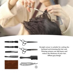 Ensemble De Ciseaux De Coiffure, Kit De Ciseaux De Coupe De Cheveux, Support De Tondeuse à Clip, Peigne En Acier Inoxydable, 