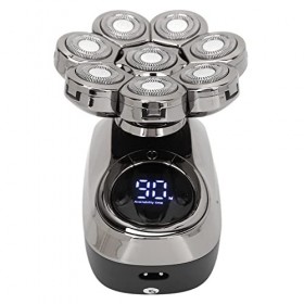 Rasoir électrique 8 en 1, étanche IPX7, Chargement USB, avec Auto-meulage, pour Lame Flexible, Double Lame et Kit de Toiletta