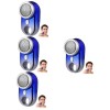 FOMIYES 3Pcs Trou Trimmer Durable Électrique Un Bouton USB Mini Hommes Rasoir Avec Voiture Portable Argent Rasoir Poche Voyag