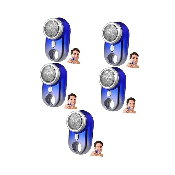 FOMIYES 3Pcs Trou Trimmer Durable Électrique Un Bouton USB Mini Hommes Rasoir Avec Voiture Portable Argent Rasoir Poche Voyag