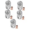 FOMIYES 3Pcs Trou Trimmer Durable Électrique Un Bouton USB Mini Hommes Rasoir Avec Voiture Portable Argent Rasoir Poche Voyag