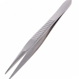 KOOKYY 1 pince à épiler en acier inoxydable droite à pointe fine pour extension de cils, pince à sourcils, accessoires de maq