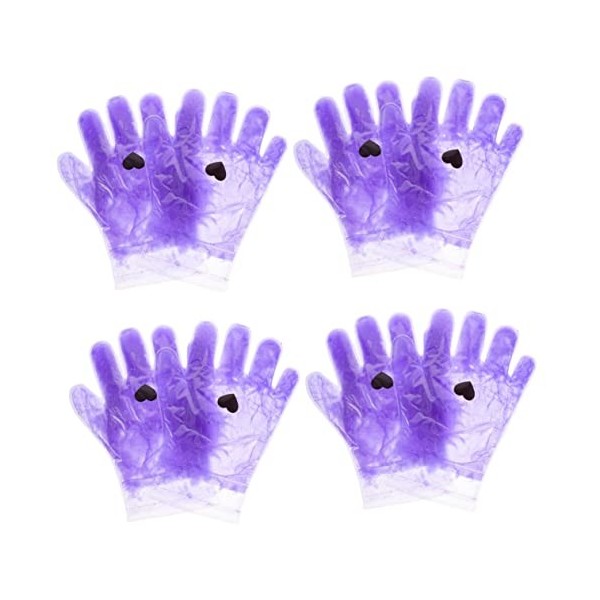 FRCOLOR Gants Jetables M Guantes Desechables Ensemble De Cire Pour Mains Ensemble De Cire Pour Pieds Portable Violet Pe Huile