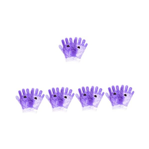 FRCOLOR Gants Jetables M Guantes Desechables Ensemble De Cire Pour Mains Ensemble De Cire Pour Pieds Portable Violet Pe Huile