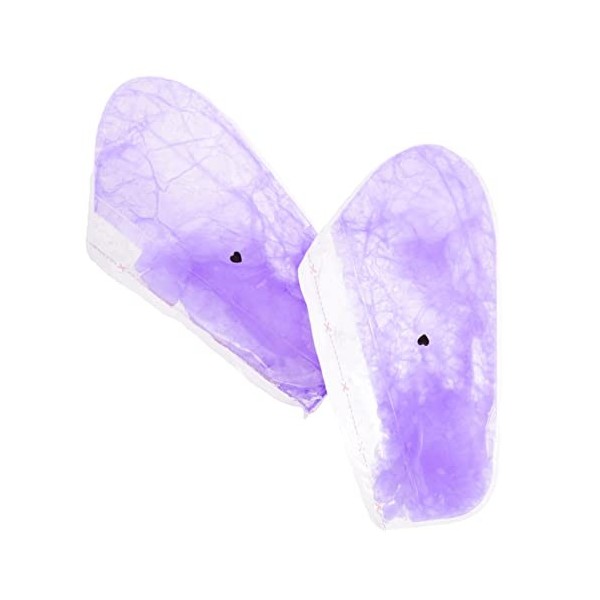 FRCOLOR Gants Jetables M Guantes Desechables Ensemble De Cire Pour Mains Ensemble De Cire Pour Pieds Portable Violet Pe Huile