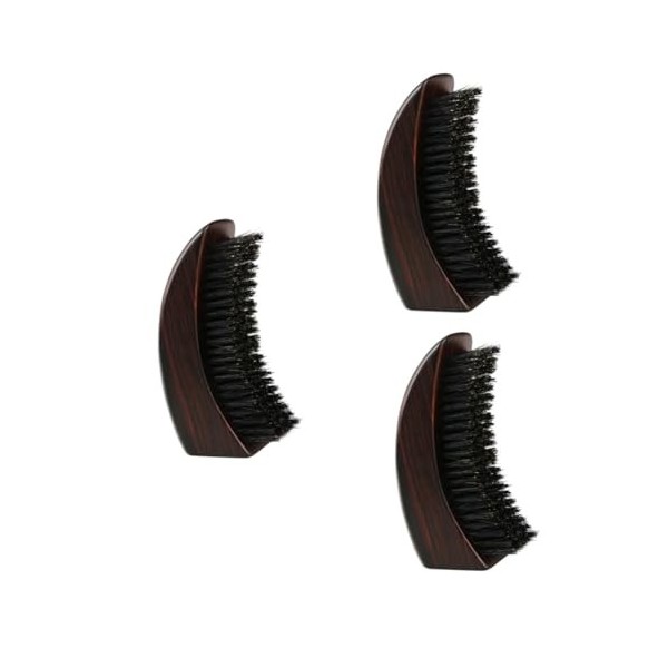 POPETPOP 3 Pièces Brosse À Cheveux Et À Barbe Hommes Peigne Facial Barbe Style Brosse Bois Moustache Peigne Chaume Brosse Mou