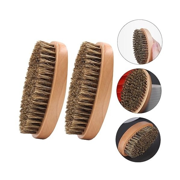 FRCOLOR 12 Pièces Brosse À Barbe Costume Pour Hommes Outils En Bois Kit De Cosmétologie Hommes Brosse À Moustache Brosse À Po