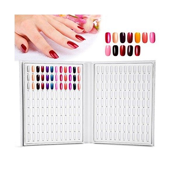 Presentoire Ongle Nuancier, Professionnel Affichage dongle 216 Couleurs Livre de Vernis à Ongles Carte daffichage de Couleu