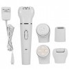 Machine dépilation de cheveux, Kemei rechargeable 5 dans 1 kit facial doutils de beauté de machine dépilation de lépilate