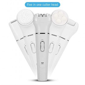 Machine dépilation de cheveux, Kemei rechargeable 5 dans 1 kit facial doutils de beauté de machine dépilation de lépilate