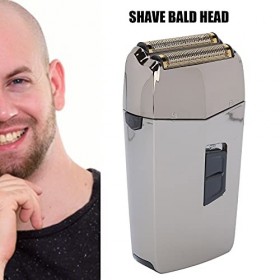 Tondeuse à Cheveux électrique, Rasoir en Aluminium pour Hommes, Conception en Filet à Double Couteau, Adaptée à la Peau, Fort