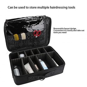 Sac De Rangement pour Outils De Coiffure, Sac De Rangement pour Cosmétiques, Poignée en Cuir PU en Nylon, étui De Rangement p
