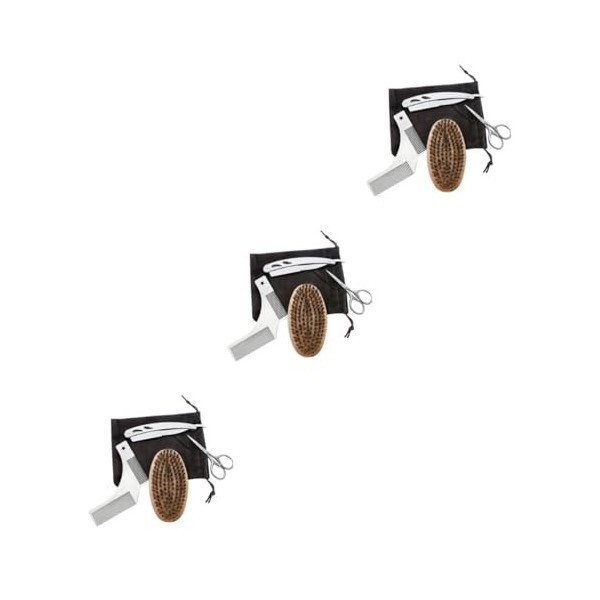 minkissy 8 Pièces Ciseaux À Barbe Kit De Toilettage Ciseaux À Barbe Ciseaux À Moustache Outil De Mise En Forme Modèle De Mode