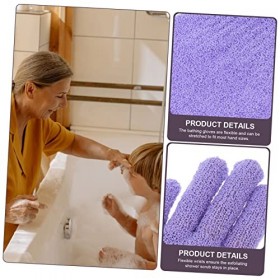minkissy 70 Pcs Gants De Bain À Cinq Doigts Gant Gommages Pour Femmes Éponges De Nettoyage Gants De Gommage Du Corps Bain Mar