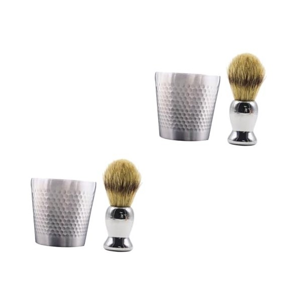 FRCOLOR 2 Ensembles Ensemble De Brosses À Barbe Homme Costumes Pour Hommes Máquinas De Afeitar Para Hombres Hommes Rasoir Bla