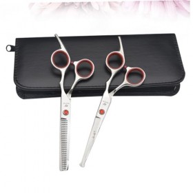 FOMIYES 2 Pièces Coupe-Cravate Pour Ciseaux Costume Ciseaux À Cheveux En Acier Inoxydable Ciseaux De Coiffeur En Acier Inoxyd