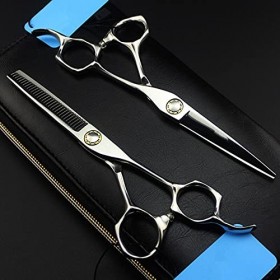 Ciseaux de coupe de cheveux, acier professionnel 440c 6 Ciseaux de cheveux coupés à roulement coupe de cheveux de coiffeur Ra...
