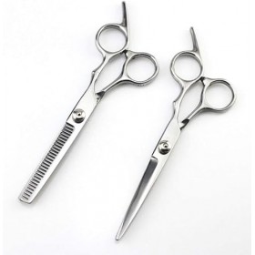 Ciseaux de coiffure Haarschere, ciseaux de coupe de cheveux, ciseaux de coiffeur, ciseaux de coiffure, argent, ensemble