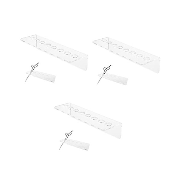 Beaupretty 4 Pièces Ciseaux De Coiffure Stand Ciseaux De Beauté Organisateur De Bureau Étagères Murales Pour Le Stockage Port