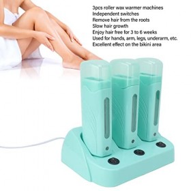 Chauffe-Cire à Rouler, Chauffe-Cire à Rouler Facile à Utiliser, Paquet de 3 Prise UE 220V 