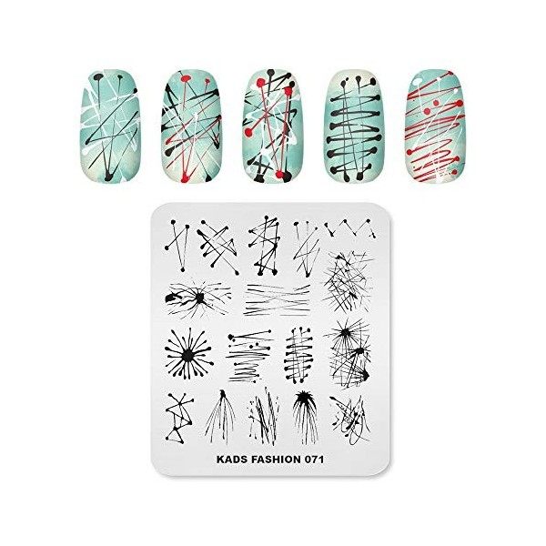 Kads FA064 Plaque de tampons pour nail art Série Fashion stamping Plaque dimages pour nail art Outil de décoration FA071 