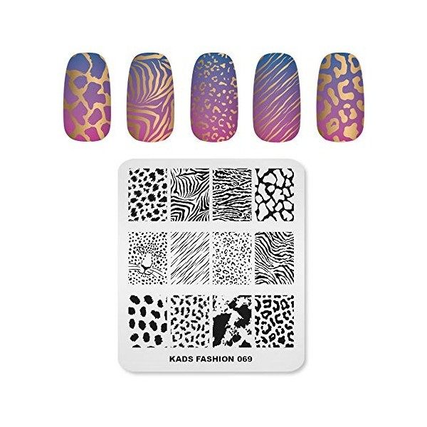 Kads FA064 Plaque de tampons pour nail art Série Fashion stamping Plaque dimages pour nail art Outil de décoration FA071 