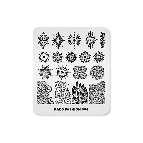 Kads FA064 Plaque de tampons pour nail art Série Fashion stamping Plaque dimages pour nail art Outil de décoration FA071 