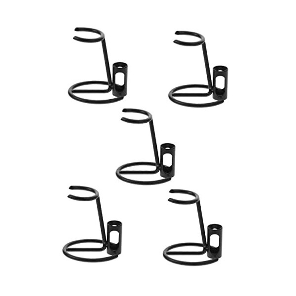 FRCOLOR Support De Blaireau 4Pcs Porte-Rasoir Métal Acier Inoxydable Support Noir Homme Support De Rasoir