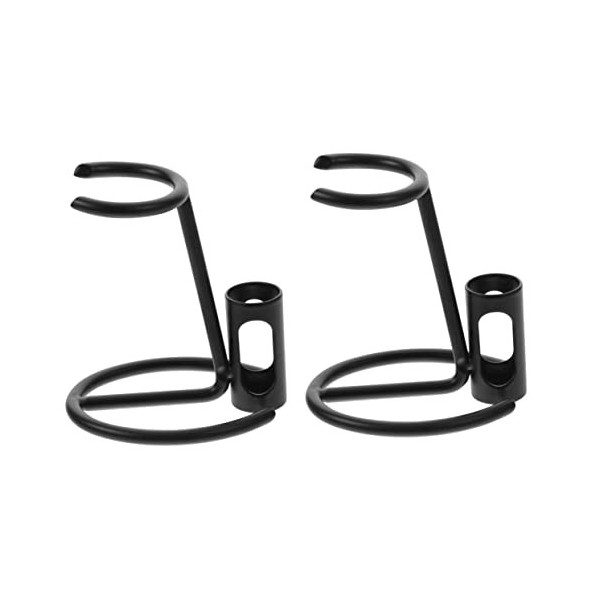 FRCOLOR Support De Blaireau 4Pcs Porte-Rasoir Métal Acier Inoxydable Support Noir Homme Support De Rasoir