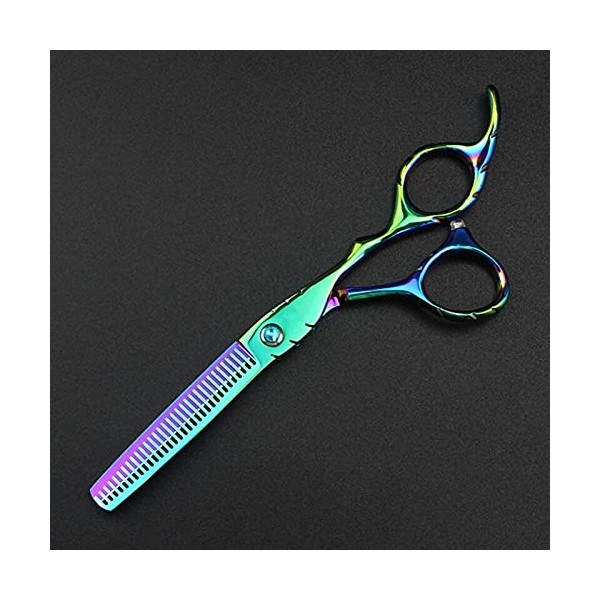 ciseaux de coiffeur Ciseaux de coupe de cheveux, 6 pouces Japon acier vert coupe ciseaux de salon de coiffure coupe coiffeur 